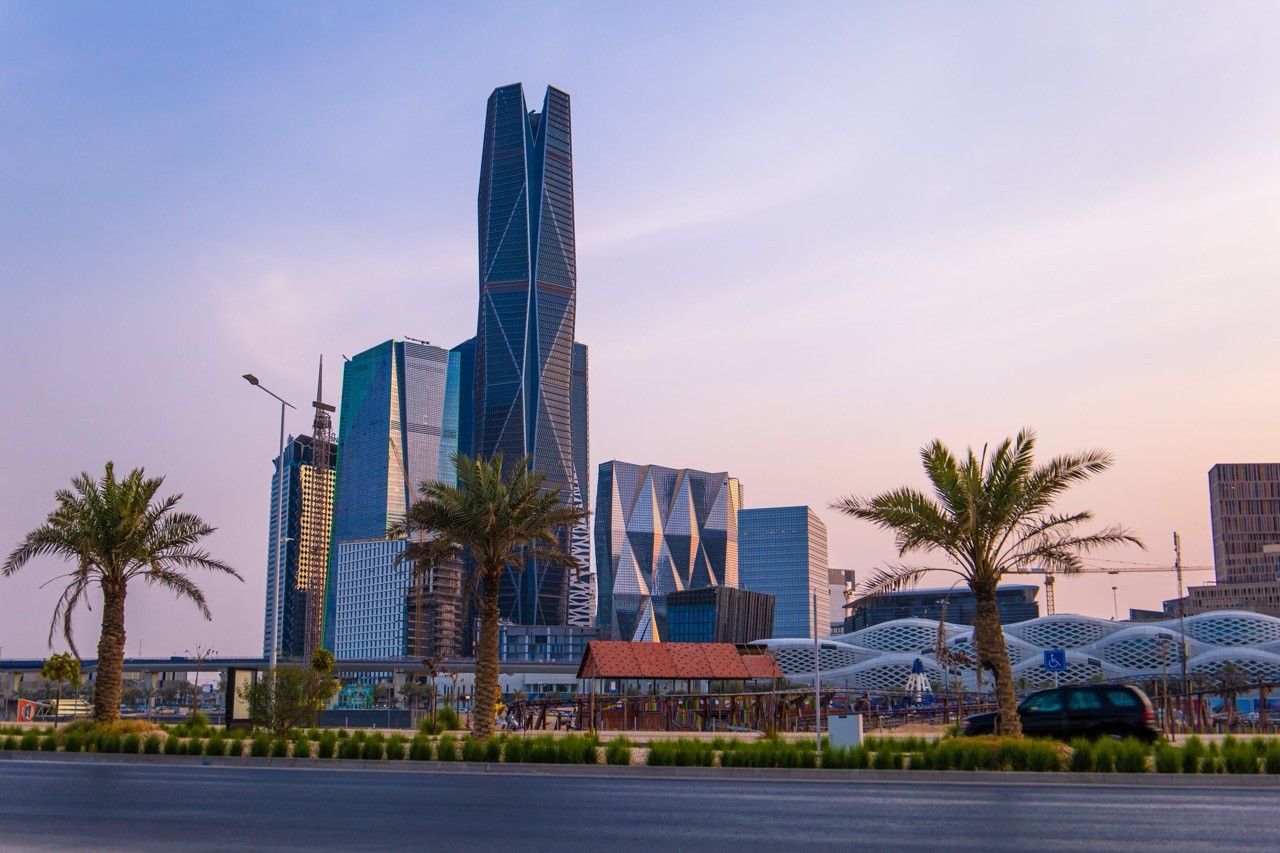 Modern skyline of King Abdullah Financial District in Riyadh, reflecting the dynamic and innovative spirit of SAA Law Firm's team.