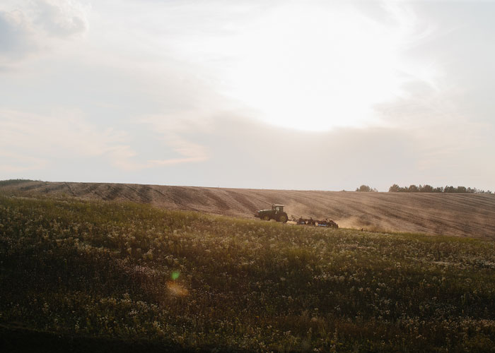 farmers field of soil