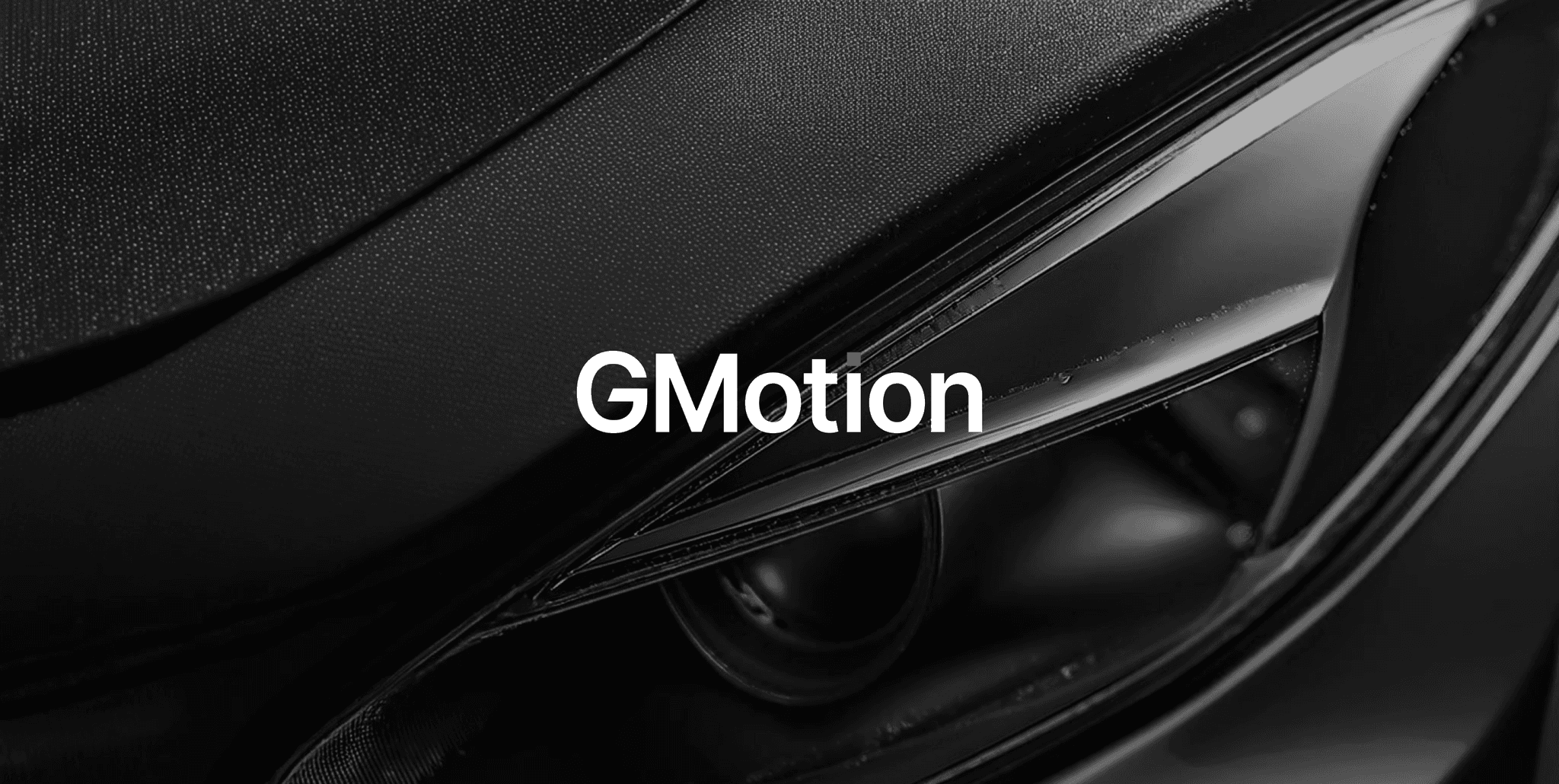 GMotion Logo car Detail Background Black and White