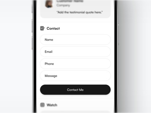 Pop Site Contact Section