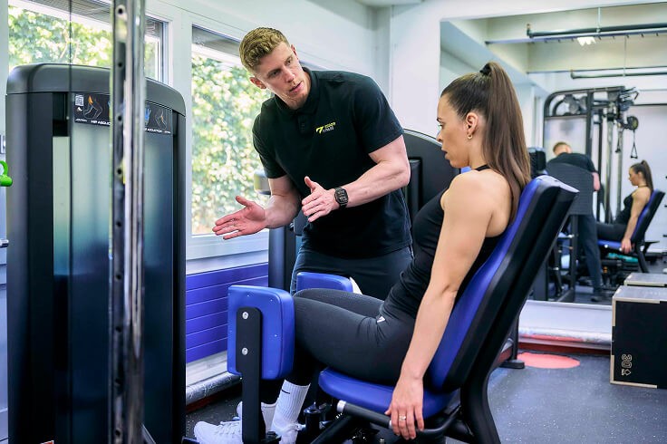 Fitness trainer and trainee