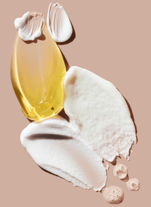 A skincare lotion swatch for a facial