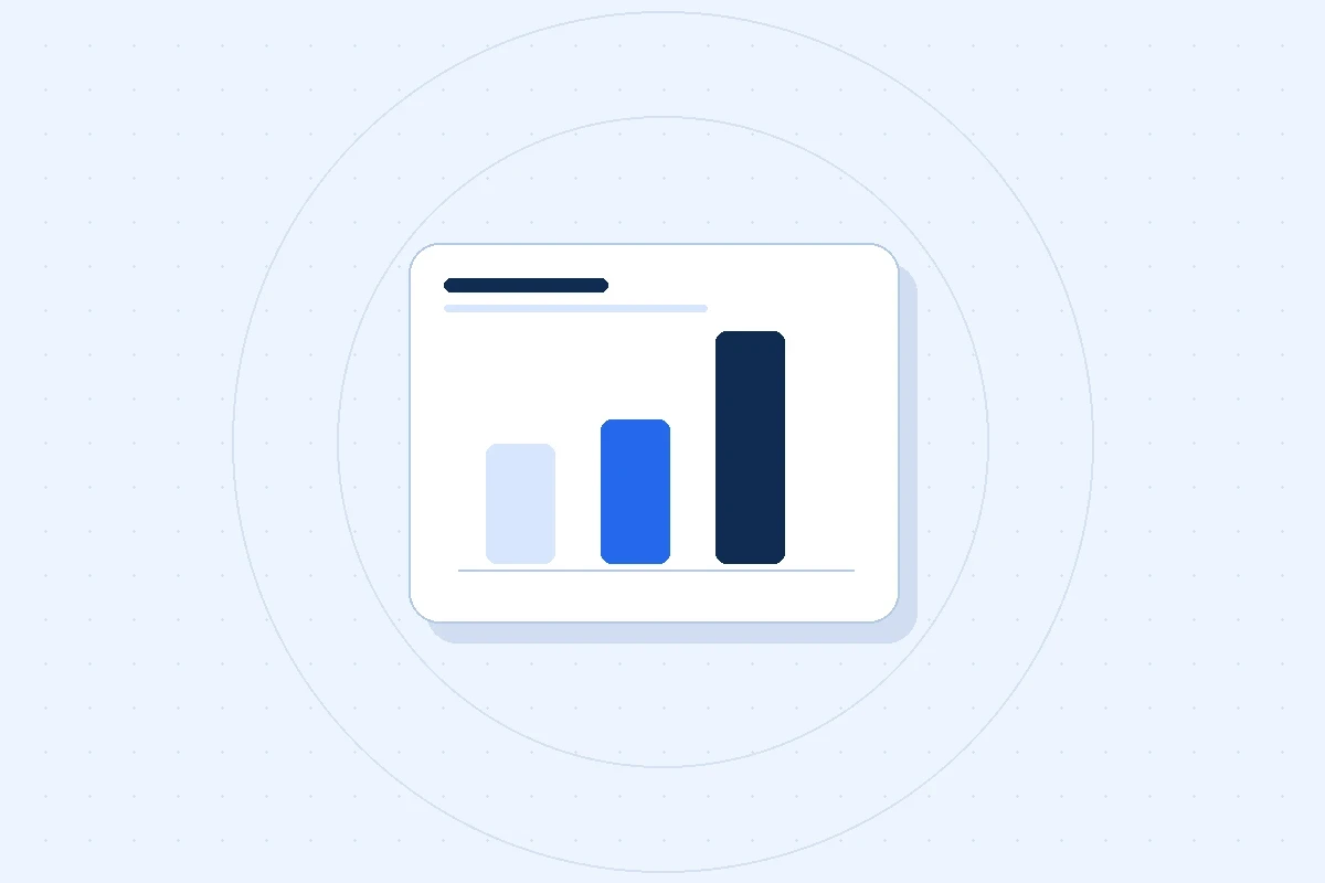 Cost comparison illustration with three bars on a review card.