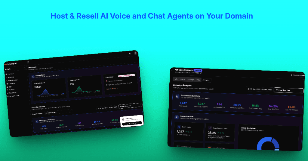 Voice AI agency white-label platform screenshot with branded domain, Vapi, Retell, ElevenLabs reselling, and Stripe payment collection | VoiceAIWrapper.