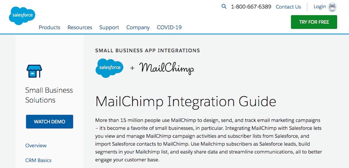 Mailchimp integrations: Salesforce