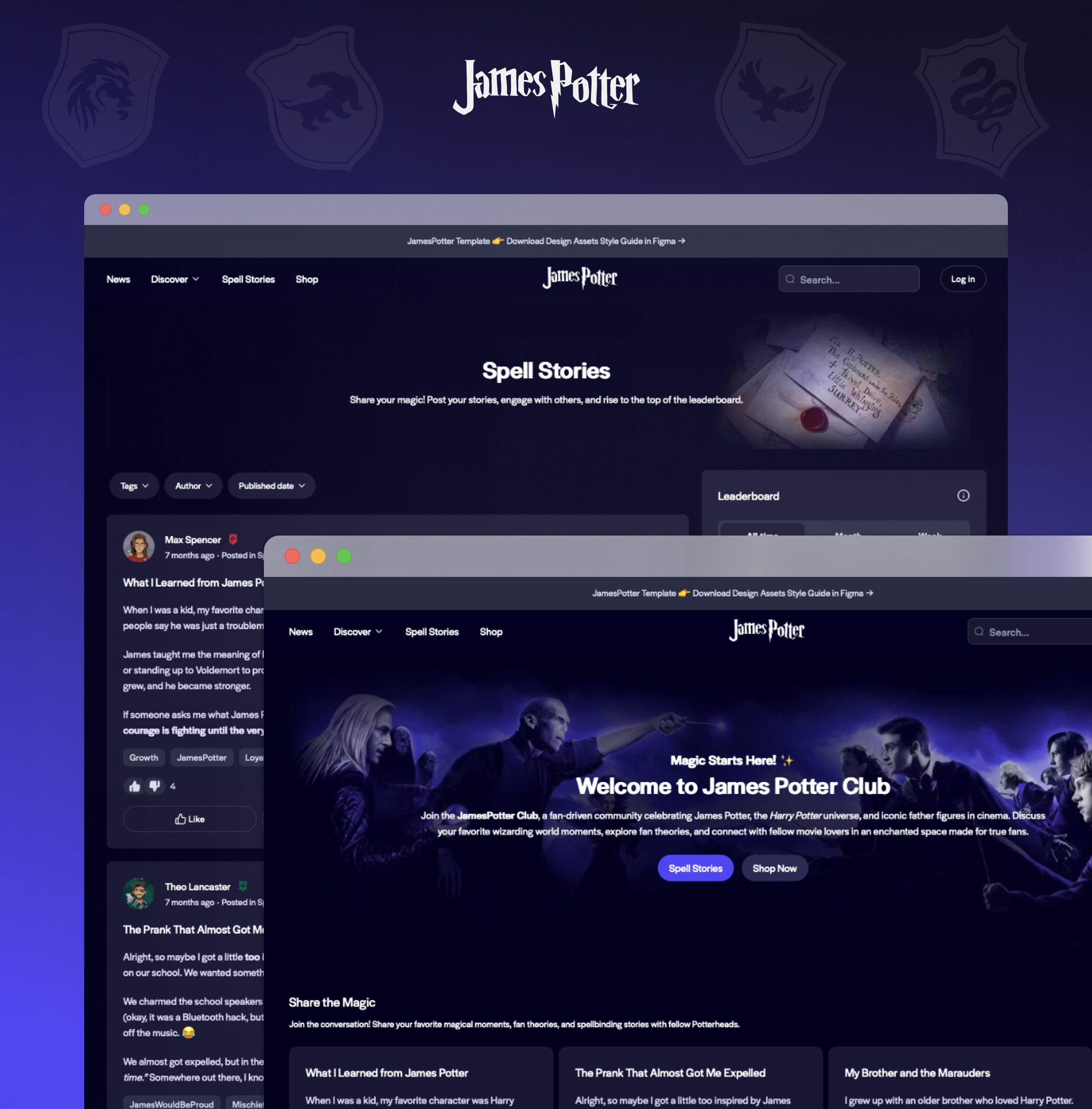 Community Website Template Design - JamesPotter
