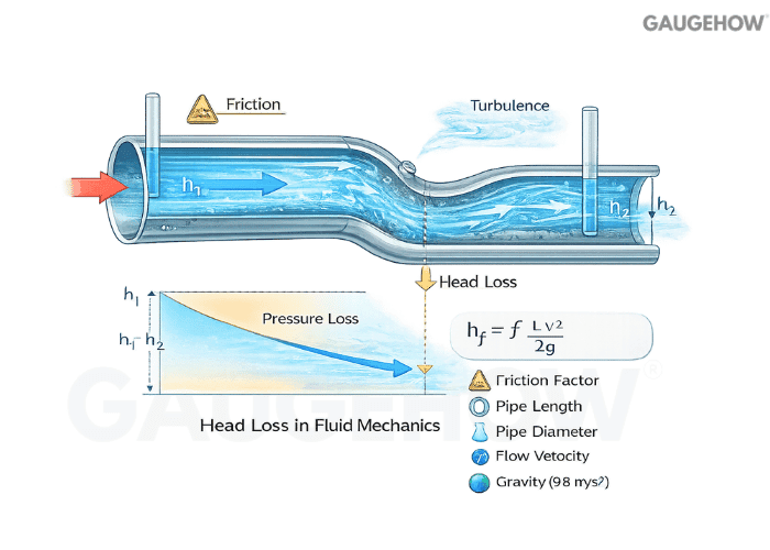 Darcy Weisbach pipe head loss