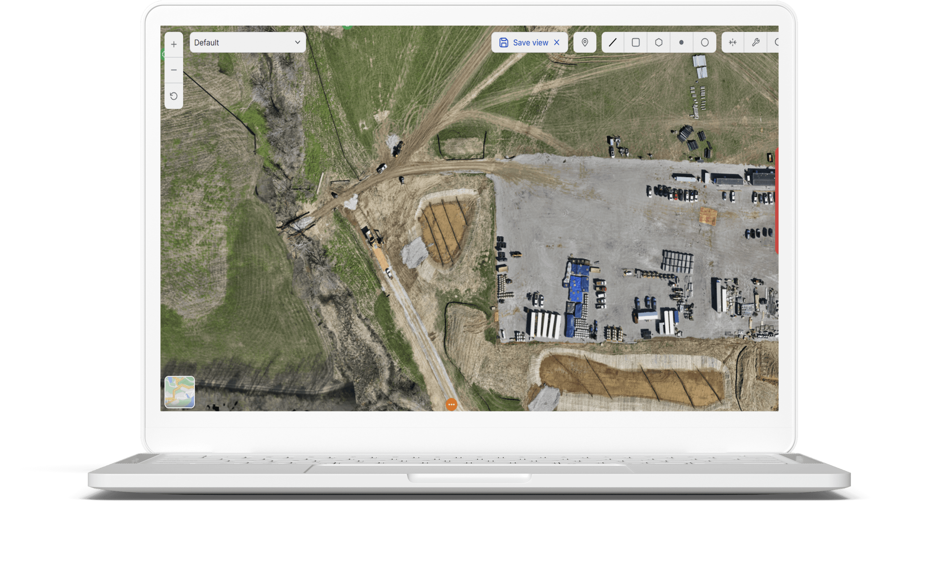 TaskMapper drone maps displaying road conditions and silt fences