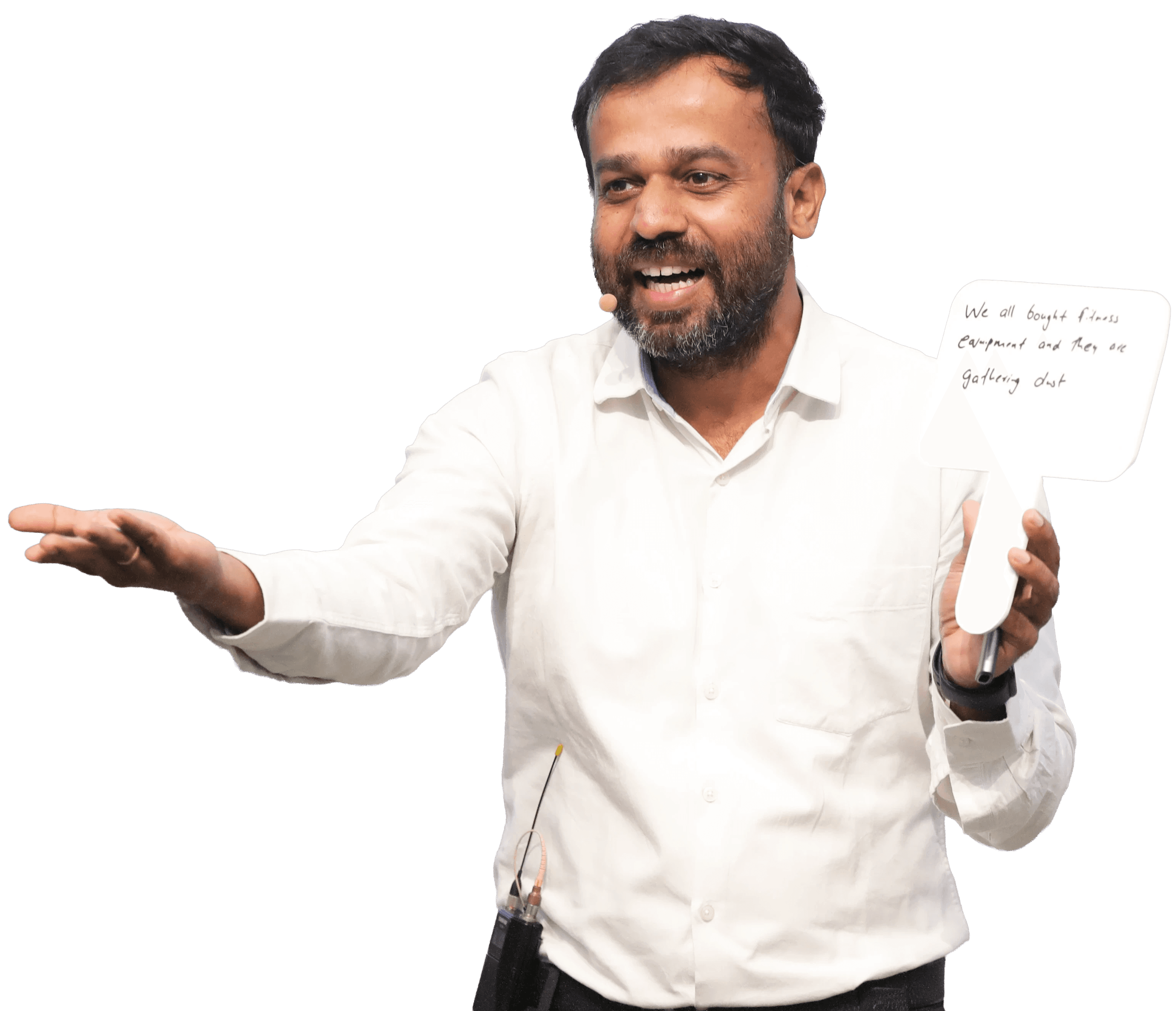 Coach explaining stuff to an athlete