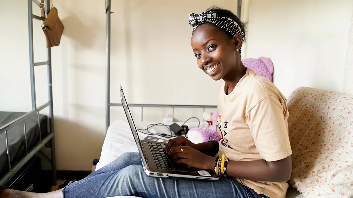 Chancen student studying online and building skills for future career opportunities