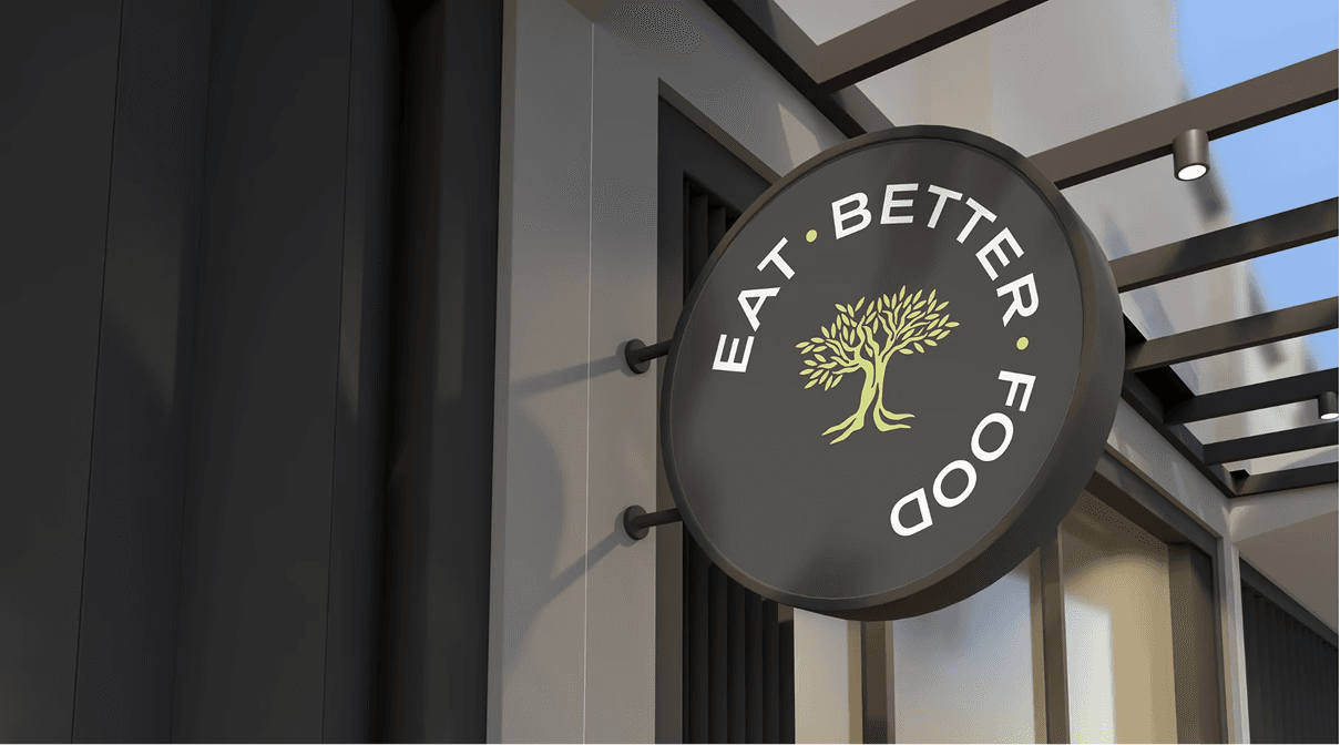 Terra fast-casual restaurant branding across storefront, packaging and digital touchpoints