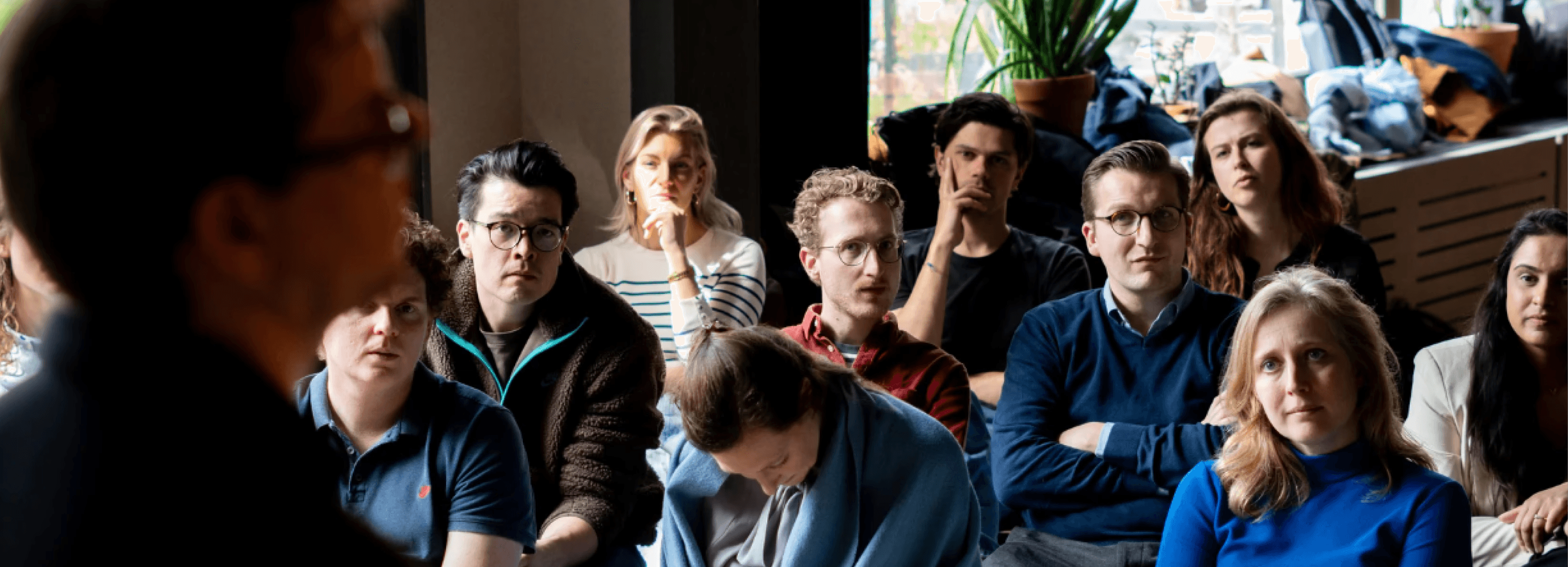 group of listening people