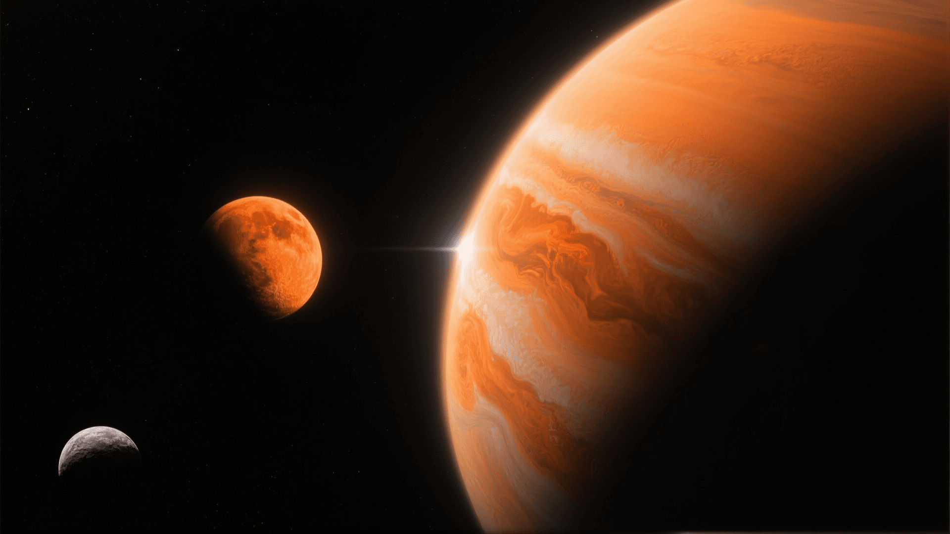 A work team around the desk