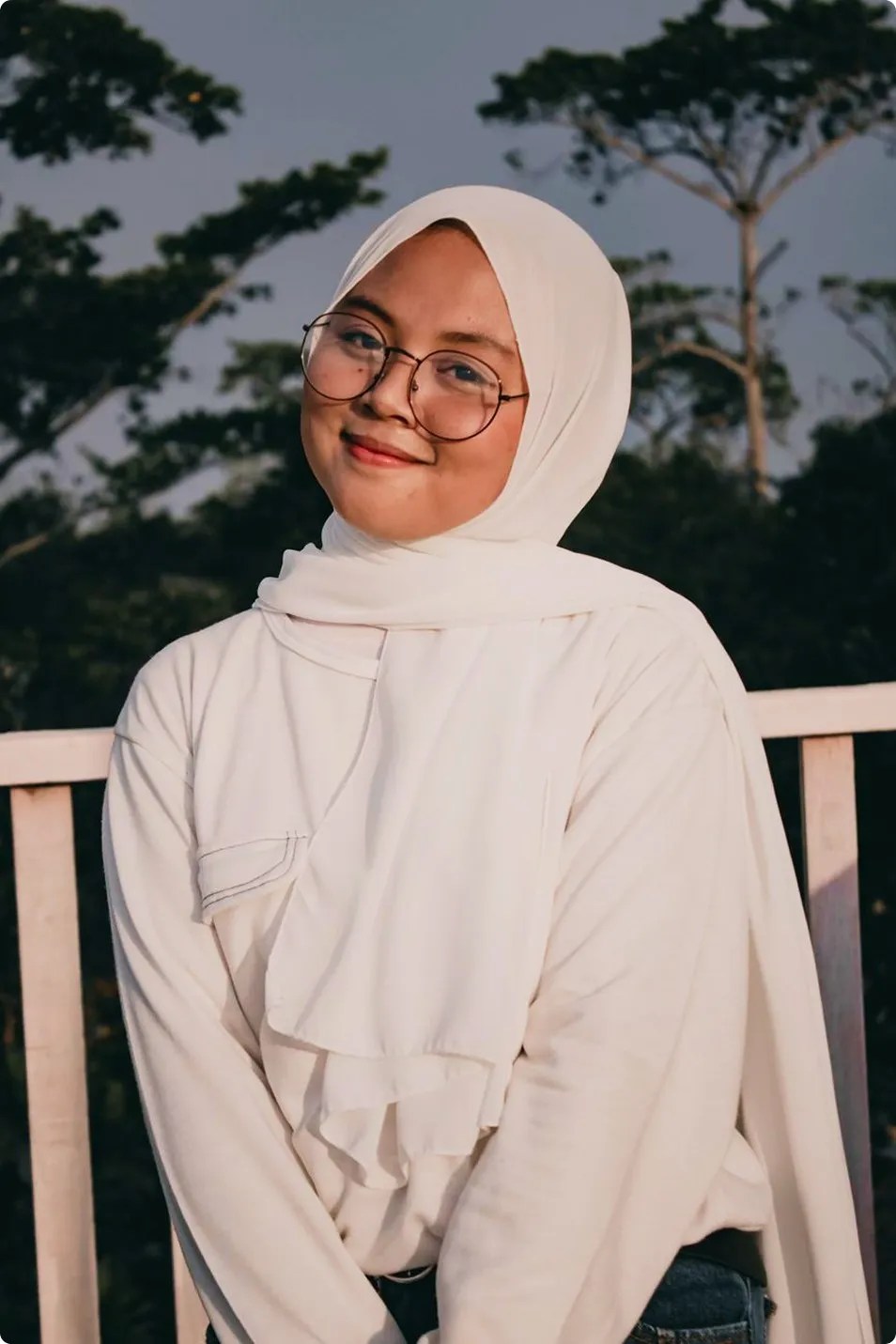 Muslim woman smiling