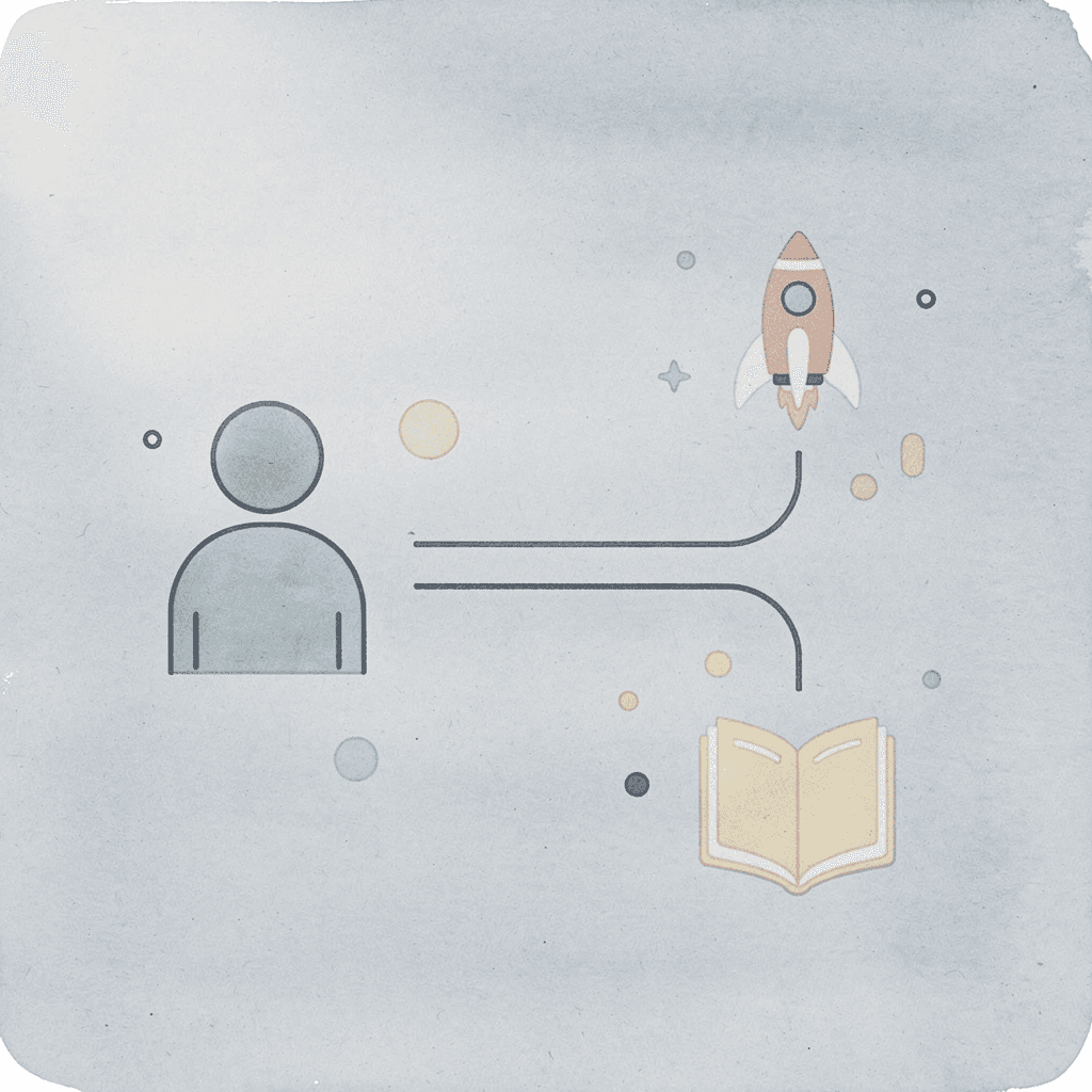  Child icon splitting into two learning paths representing different learning styles