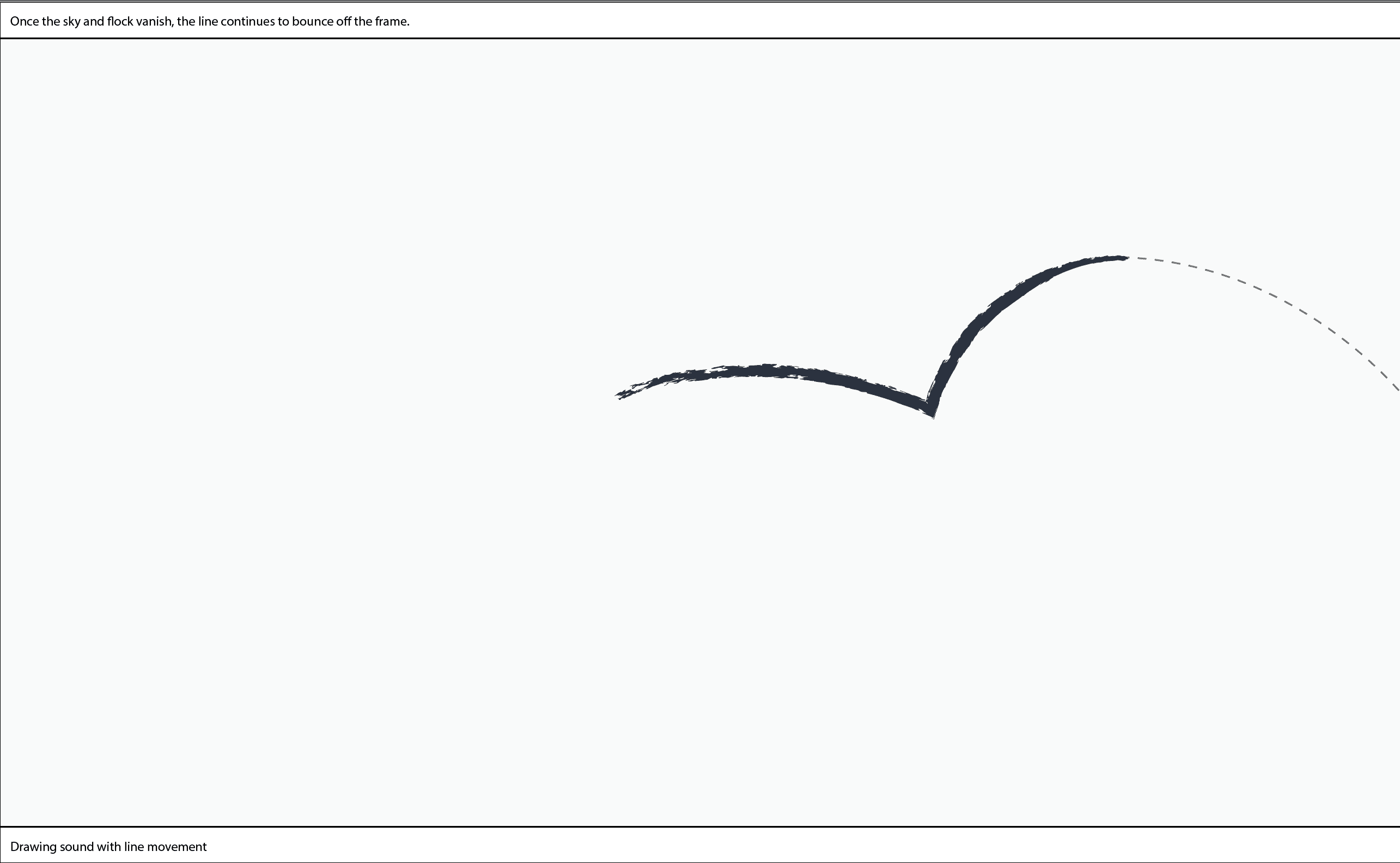 Storyboard 4: The background is gone, the line continues to move off screen