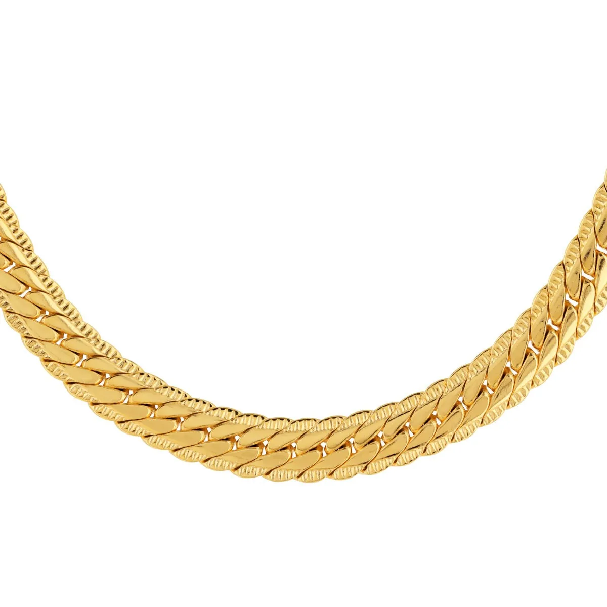 Chaîne maille anglaise en plaqué or
