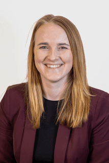 Head and shoulders of Lucy Martin