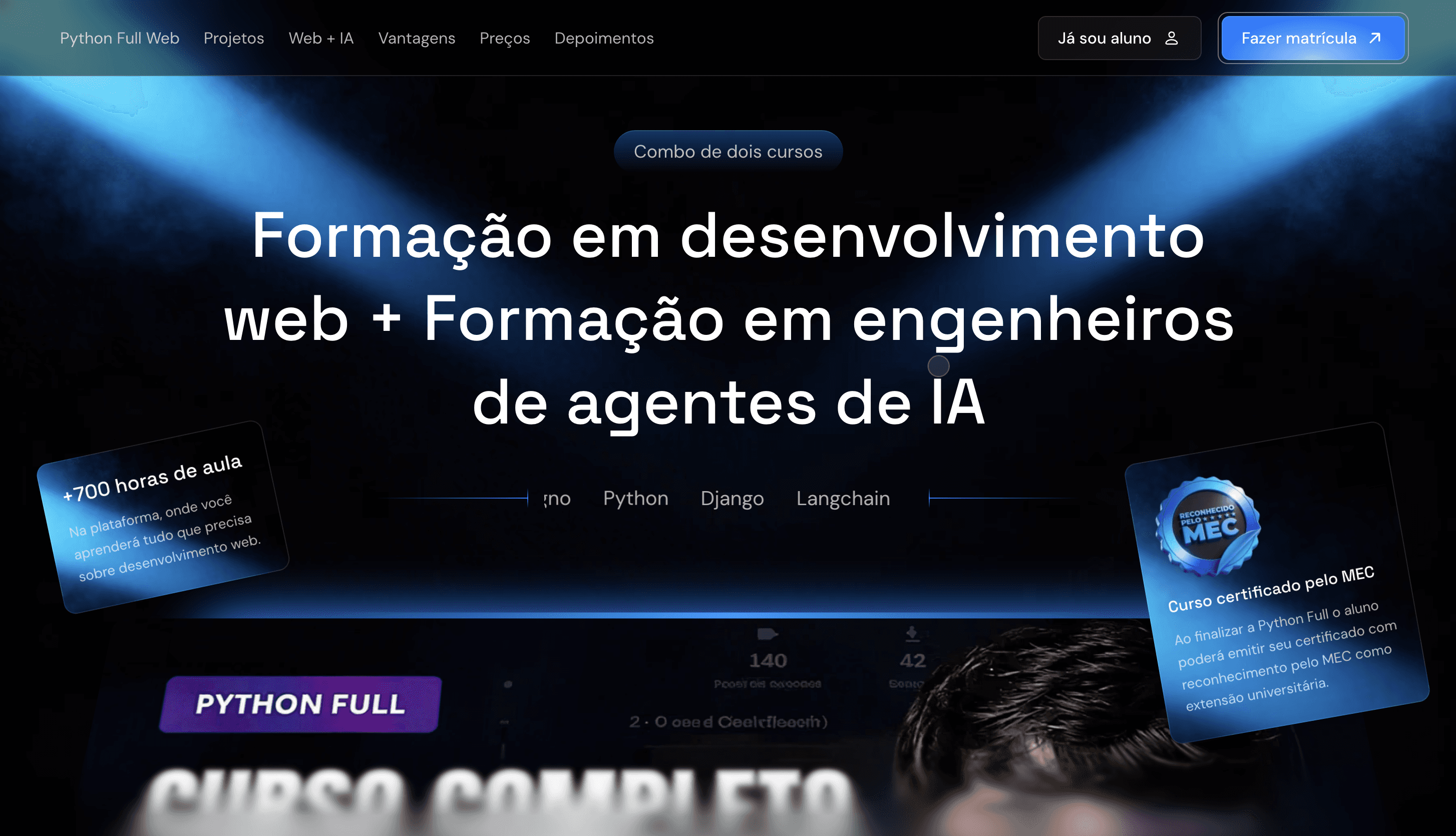 Imagem da página Python Full Web