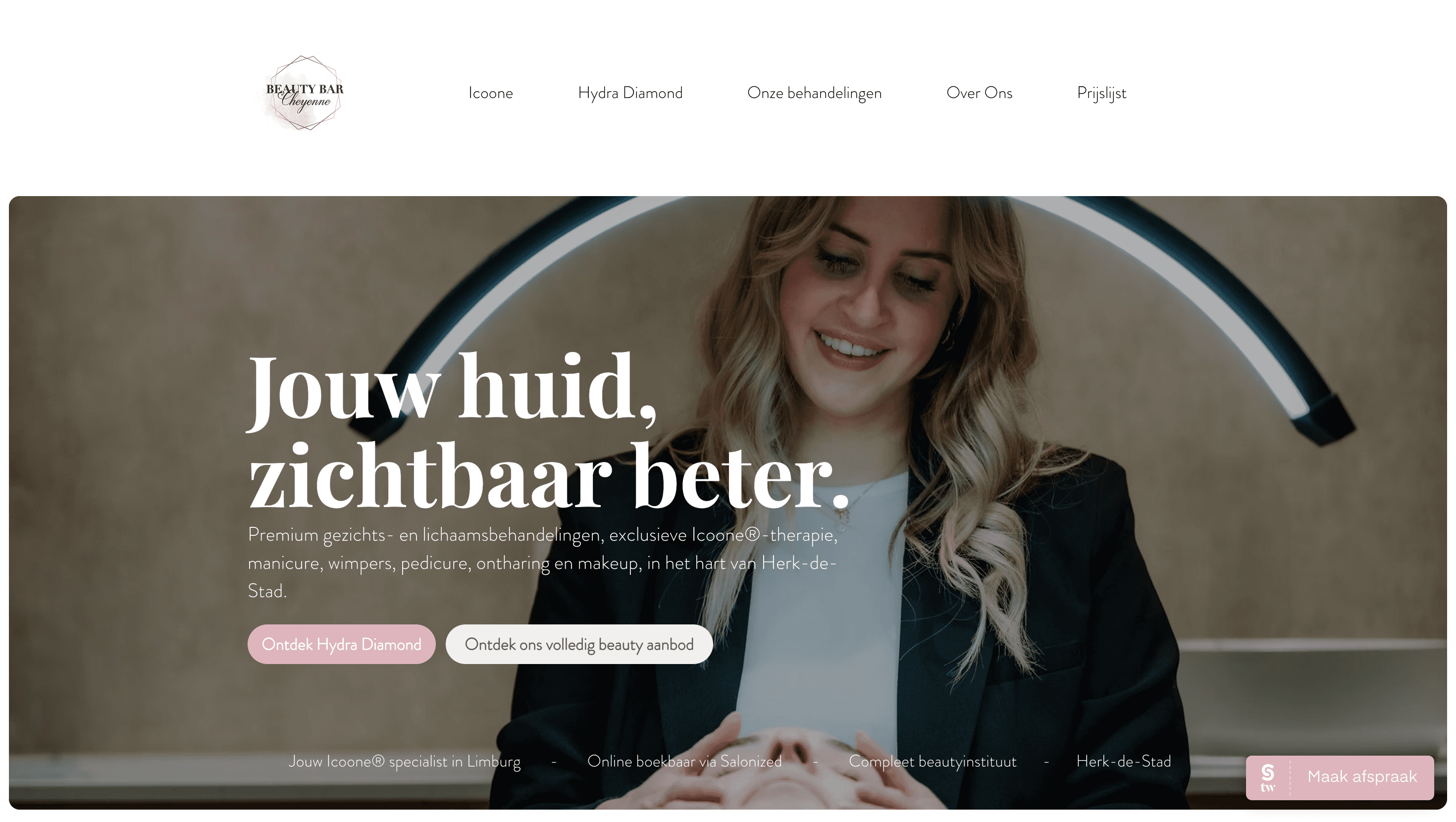 Webdesign Beauty Bar Design