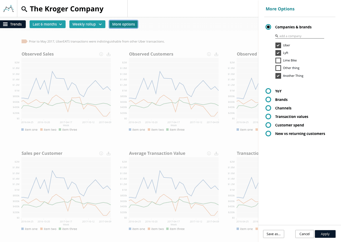 Screnshot with Quick Filter Pills, and opened Filter Panel