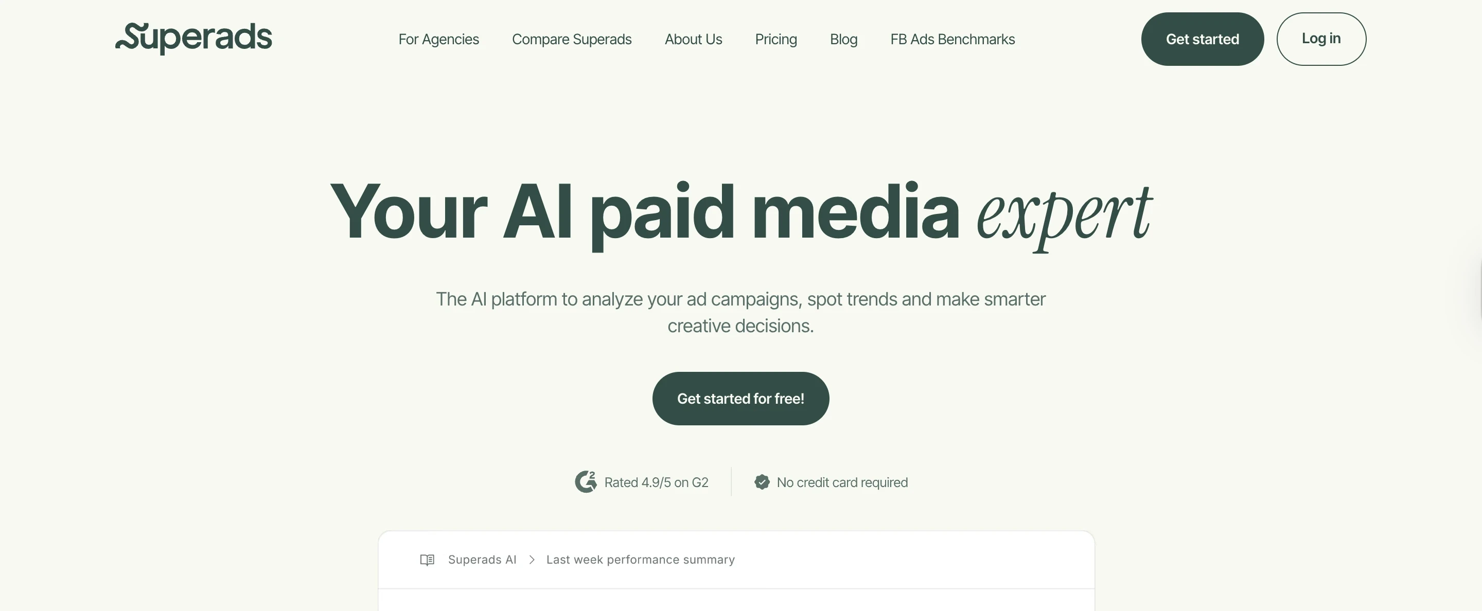 5. Superads - Best Free-Tier Creative Analytics