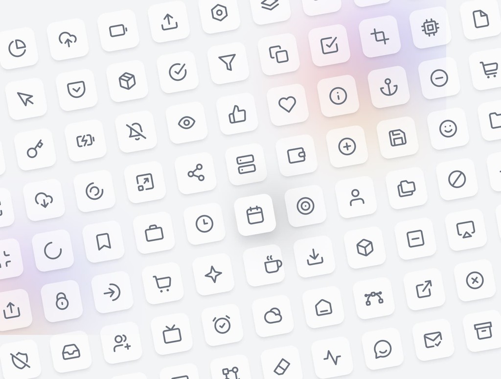 Custom-designed icons tailored to match brand identity in a minimalist UI design