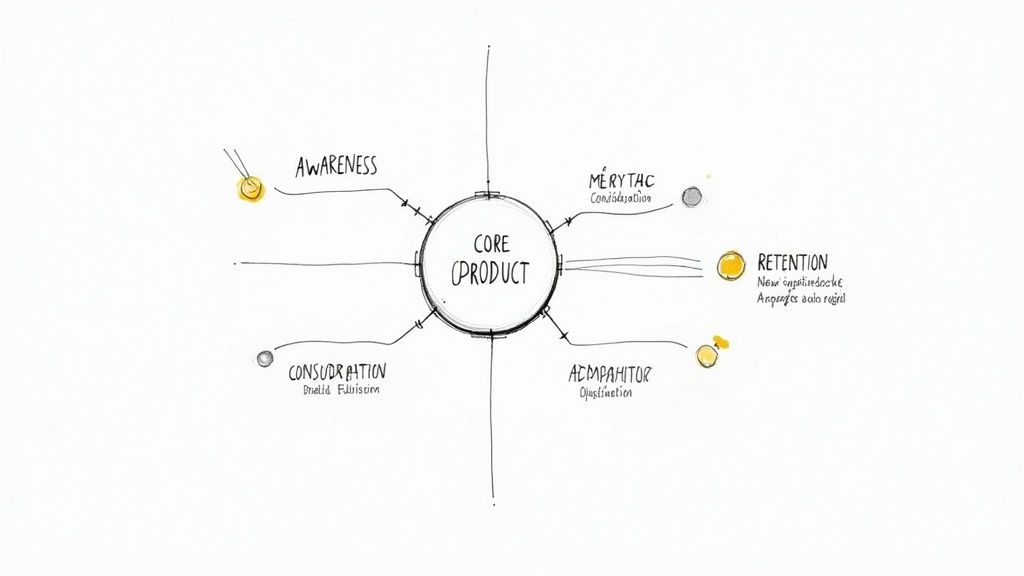 A person using a laptop with keyword research tools on the screen, symbolizing the process of finding valuable search terms.