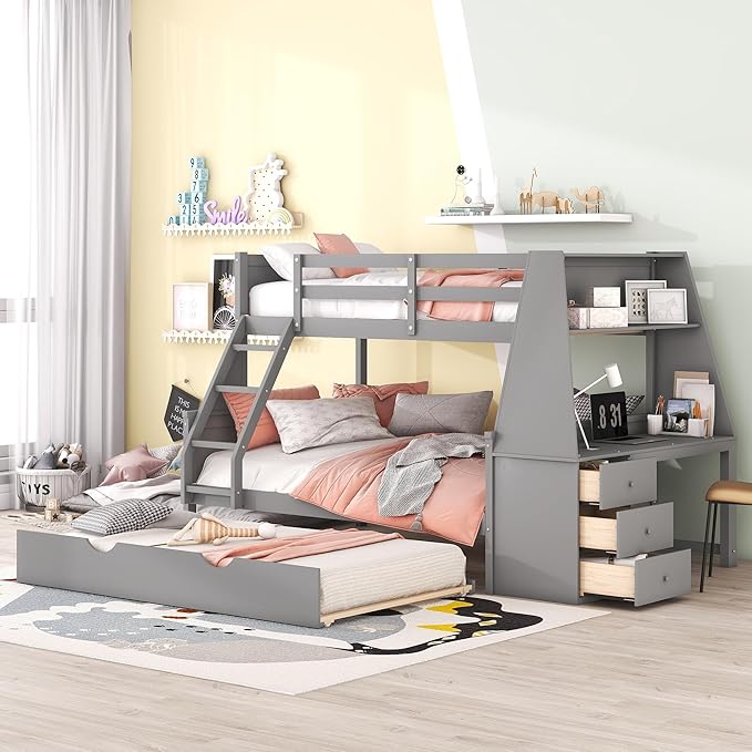 Bring a touch of elegance to your setup with the trundle bed with desk, ideal for daily use.