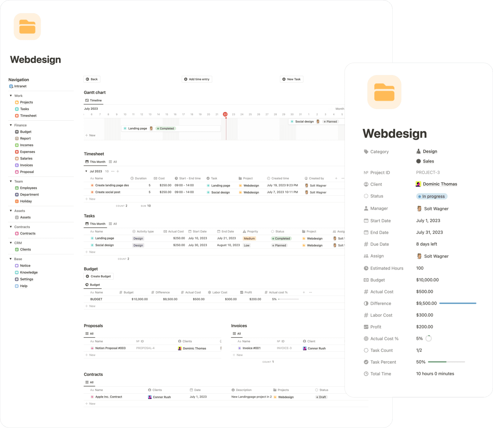 Intranet Business OS Notion Template