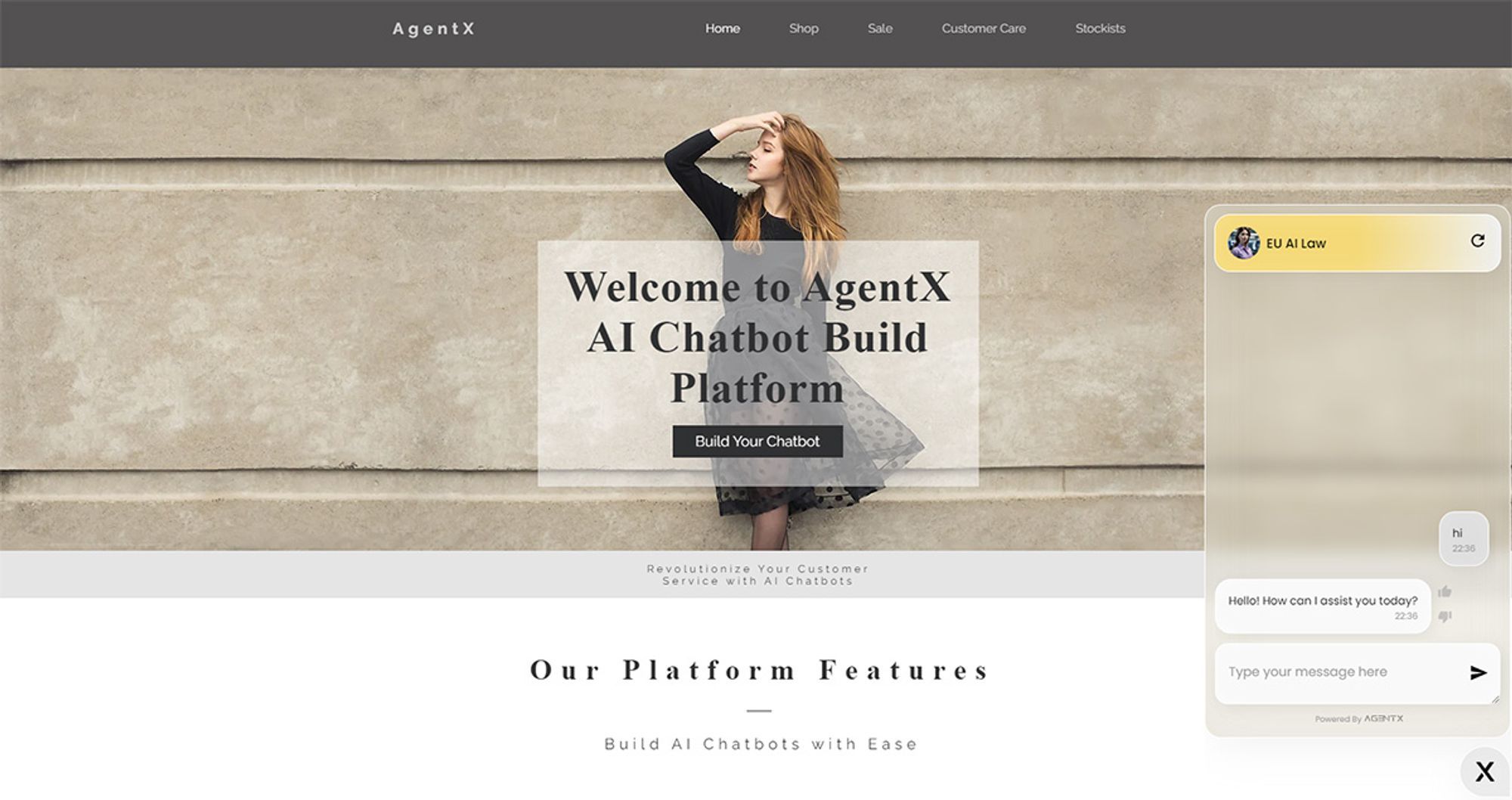 AgentX AI Agent on Wix