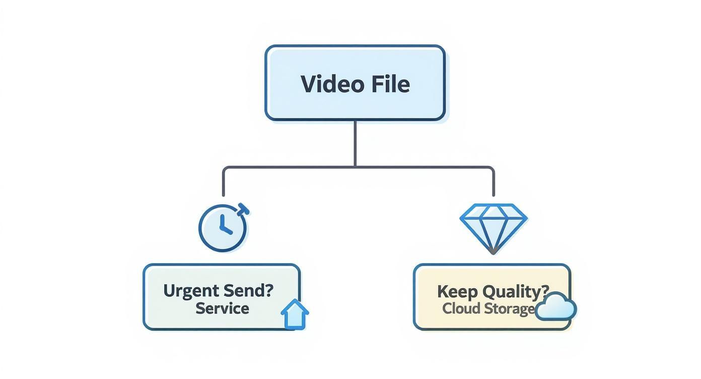 Infographic about email large video files