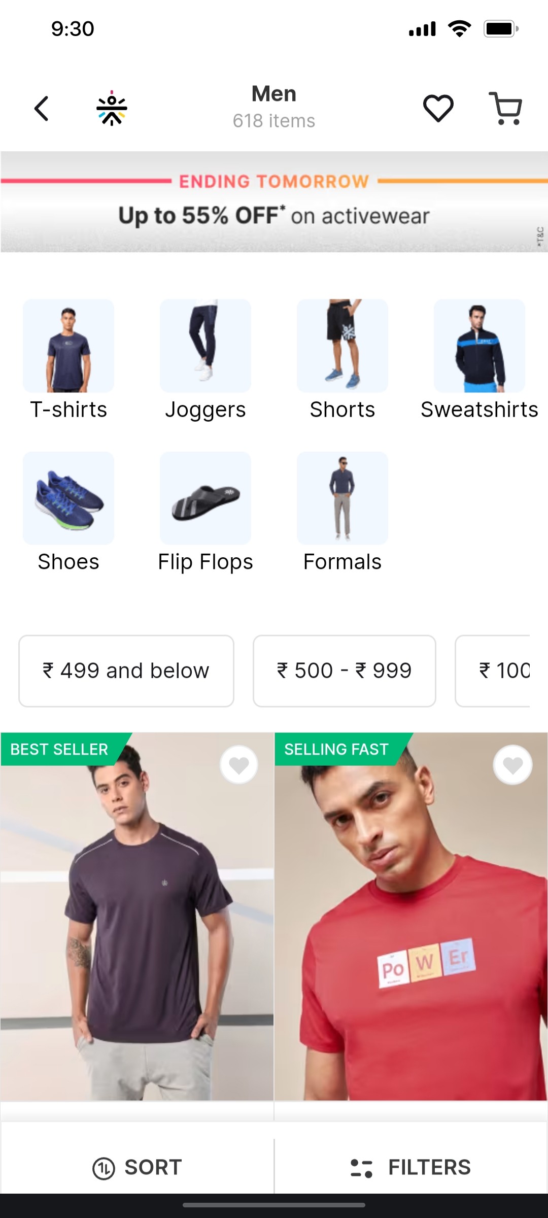 Cult.fit App Men Screen