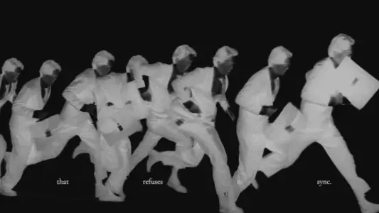 A man running with a suitcase