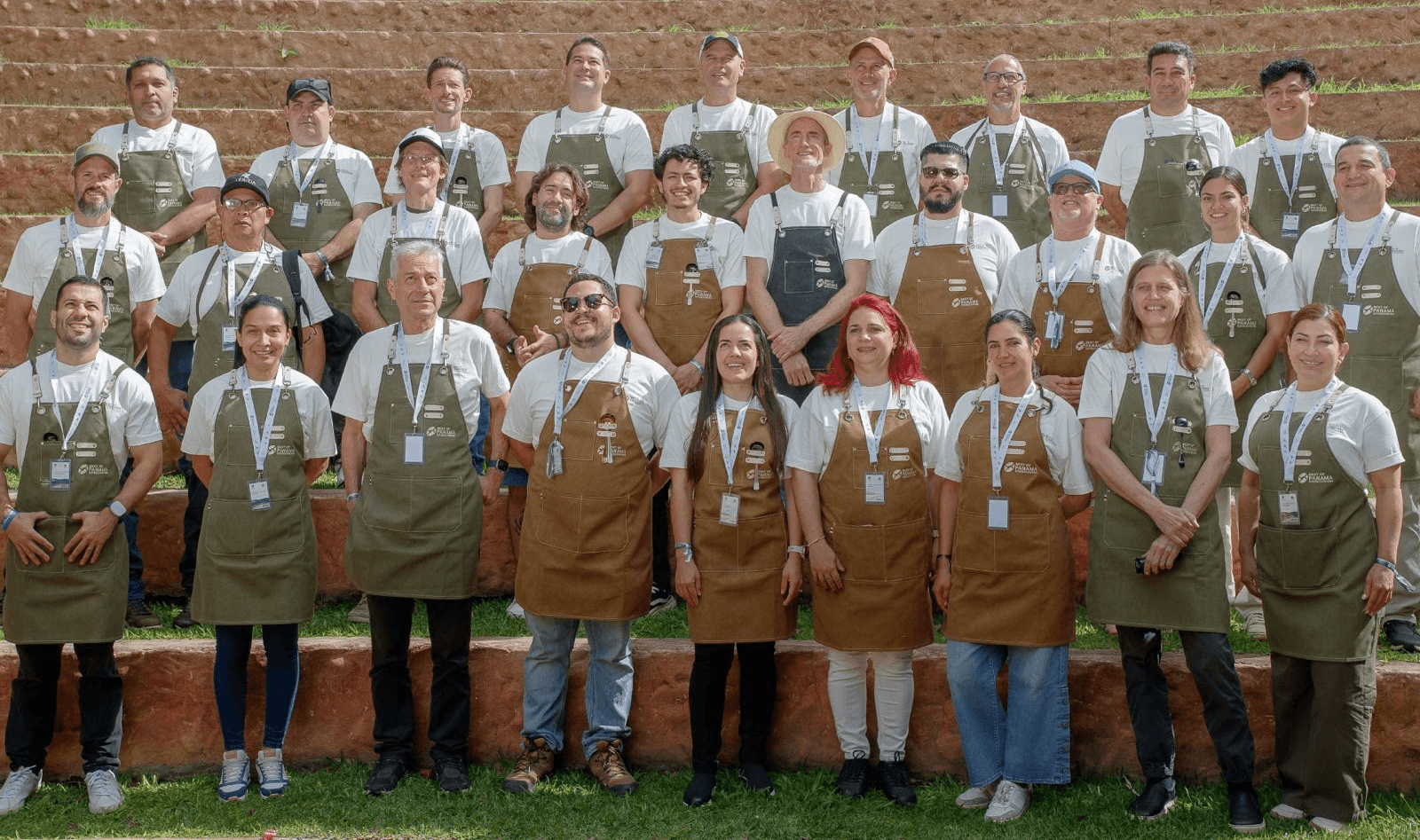 A group of people posing. This is the Best of Panama national jury