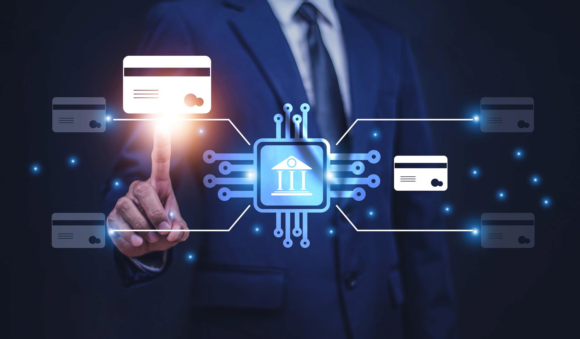 Loan origination dashboard displaying automated KYC, credit scoring, and document management for financial institutions.