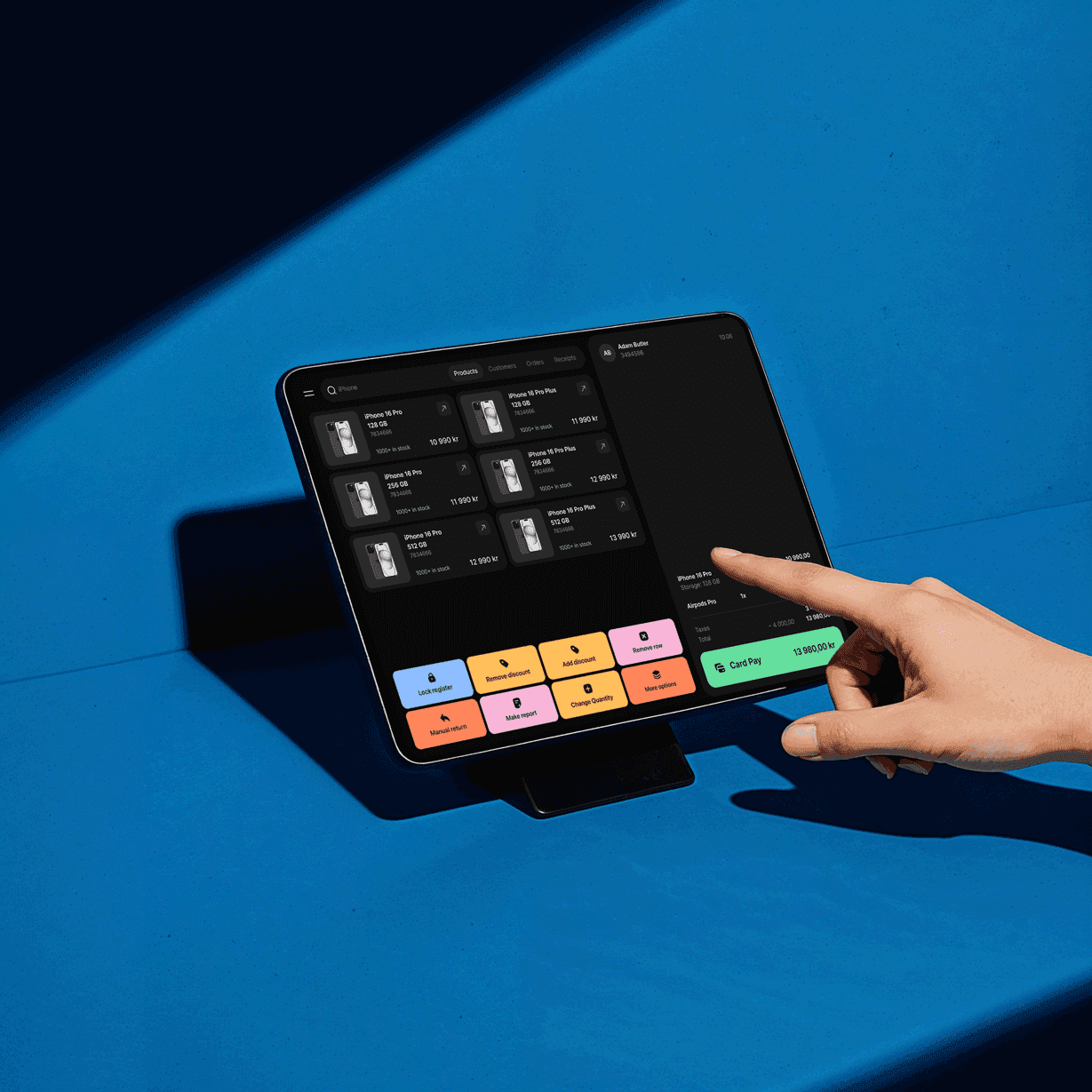 Stationary POS payment system