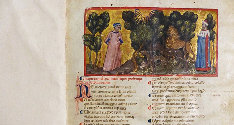 old book with renaissance imagery