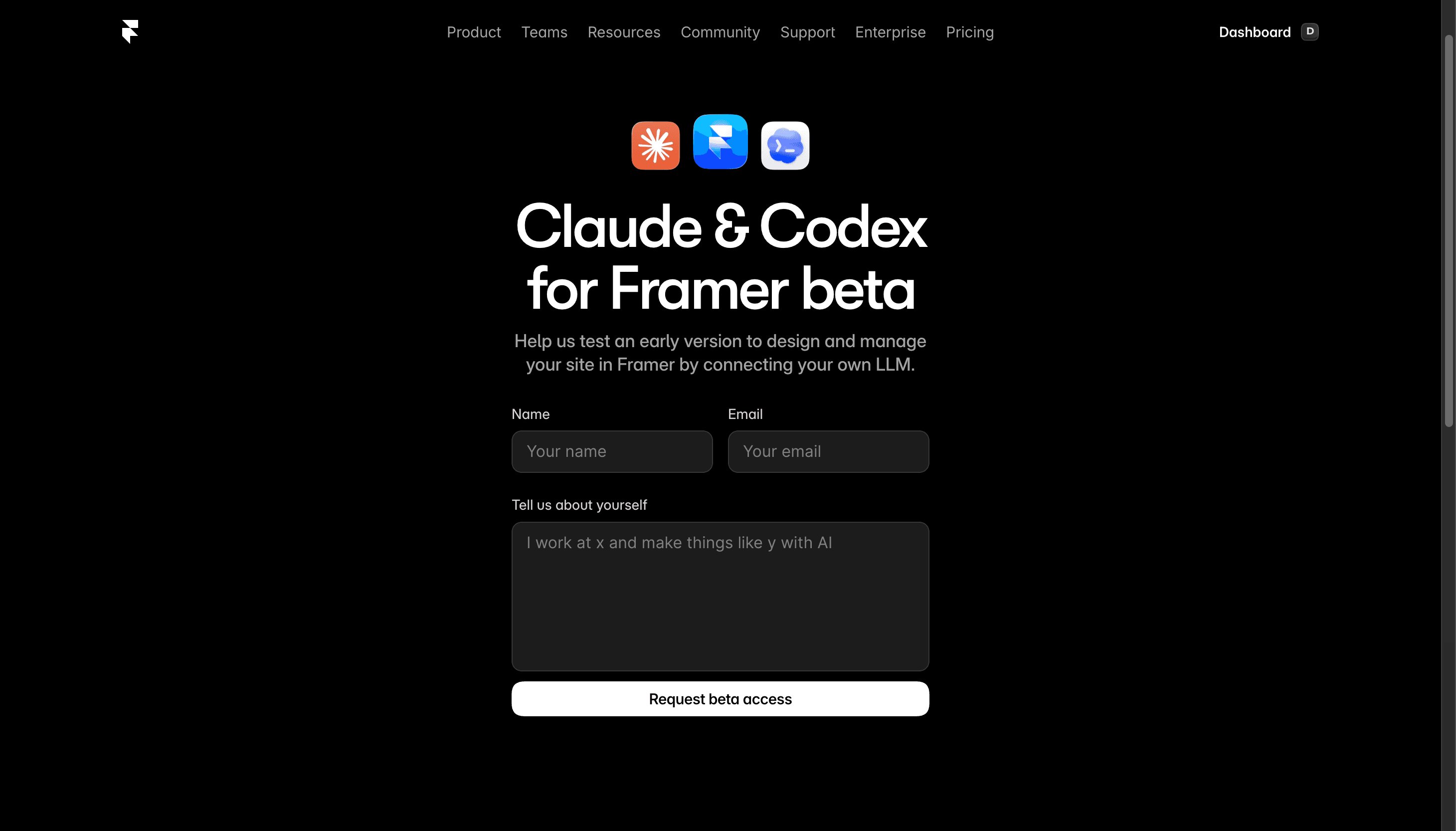framer.com/llm hero section