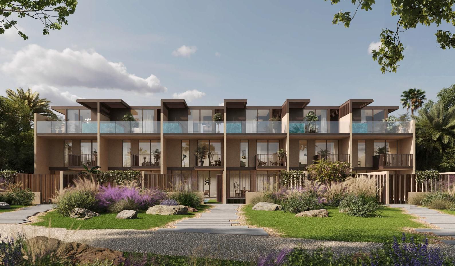 New villa development in Dubai, showcasing modern architecture at Leos Royal.