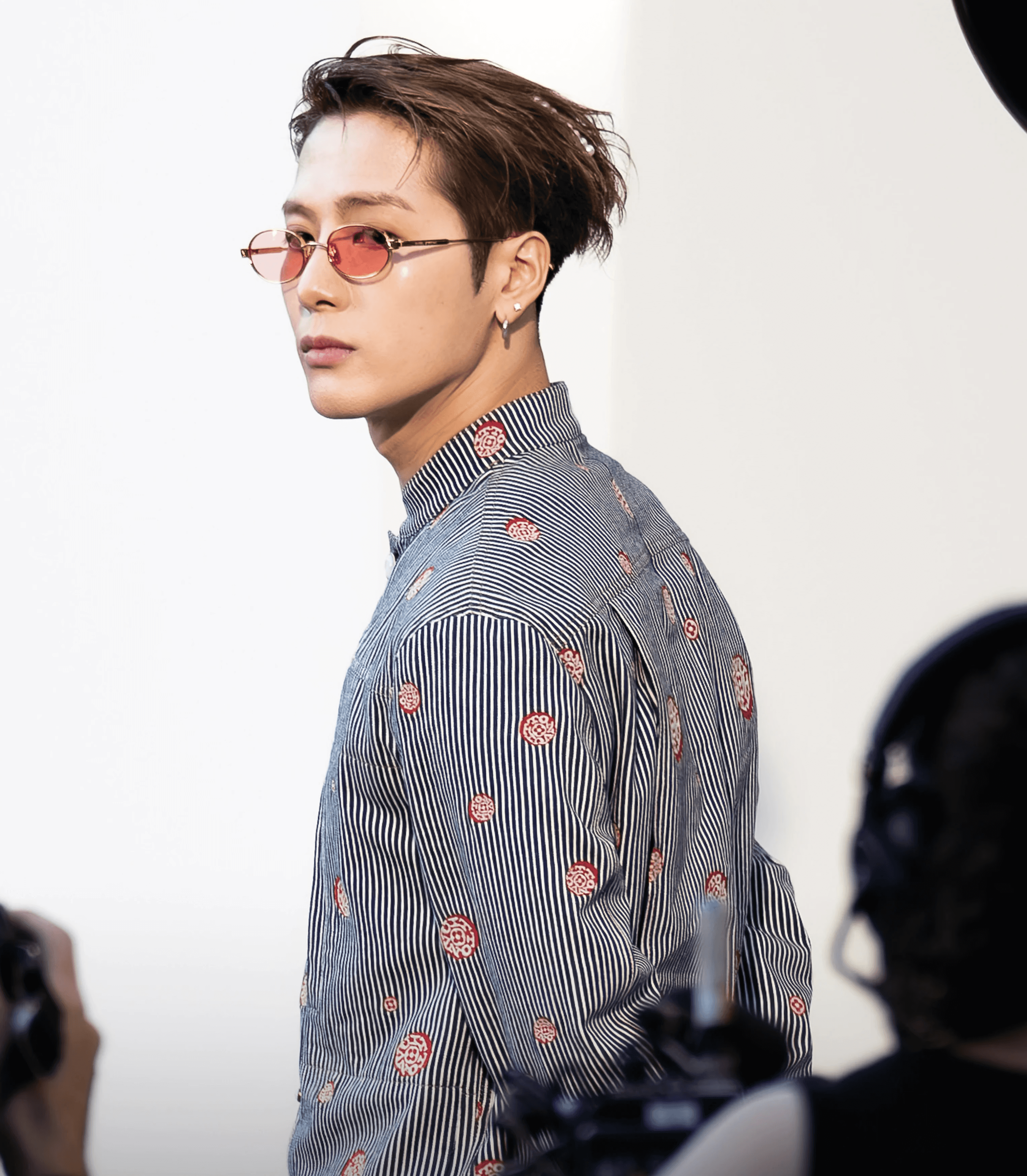 Jackson Wang poses for a photo at the Louis Vuitton Men's Spring-Summer 2026 show at Paris Fashion Week.