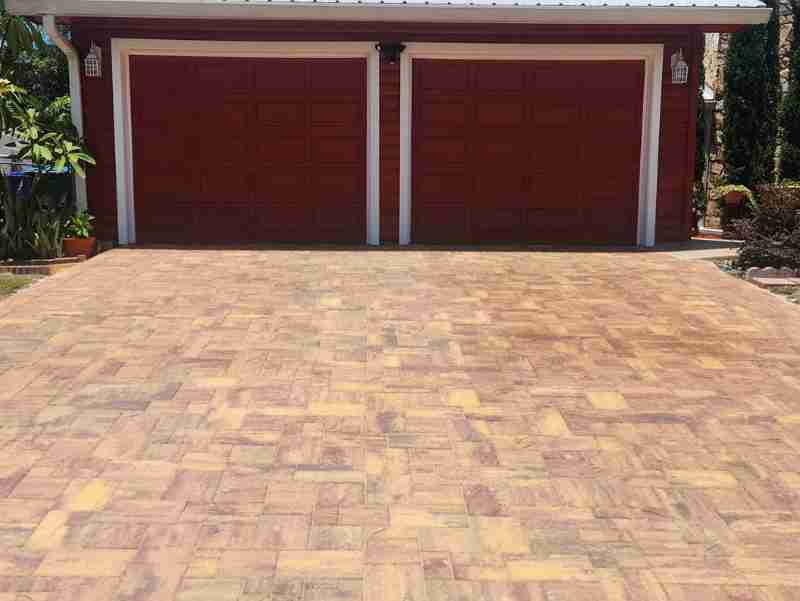 Paver sealing Before image