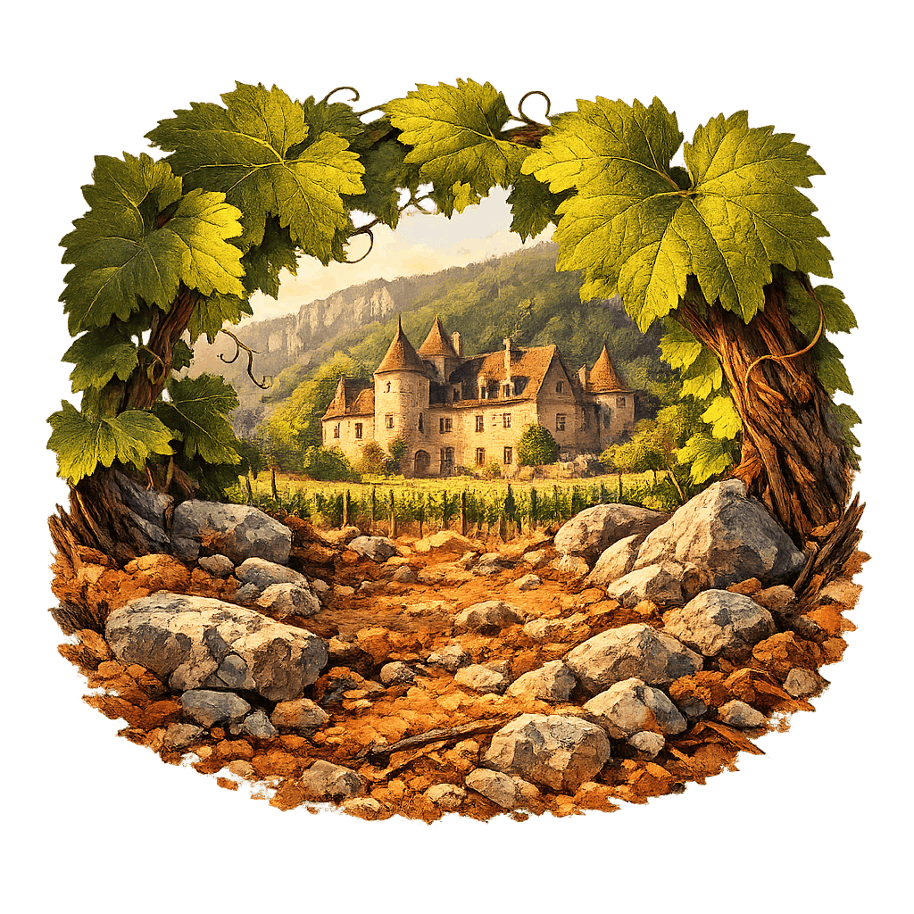 Detailed graphic of the Fixin wine region.