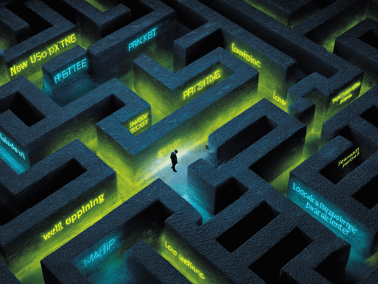 A man stuck in a maze