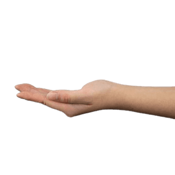 A hand holding a black pen, poised to write or draw on a surface.