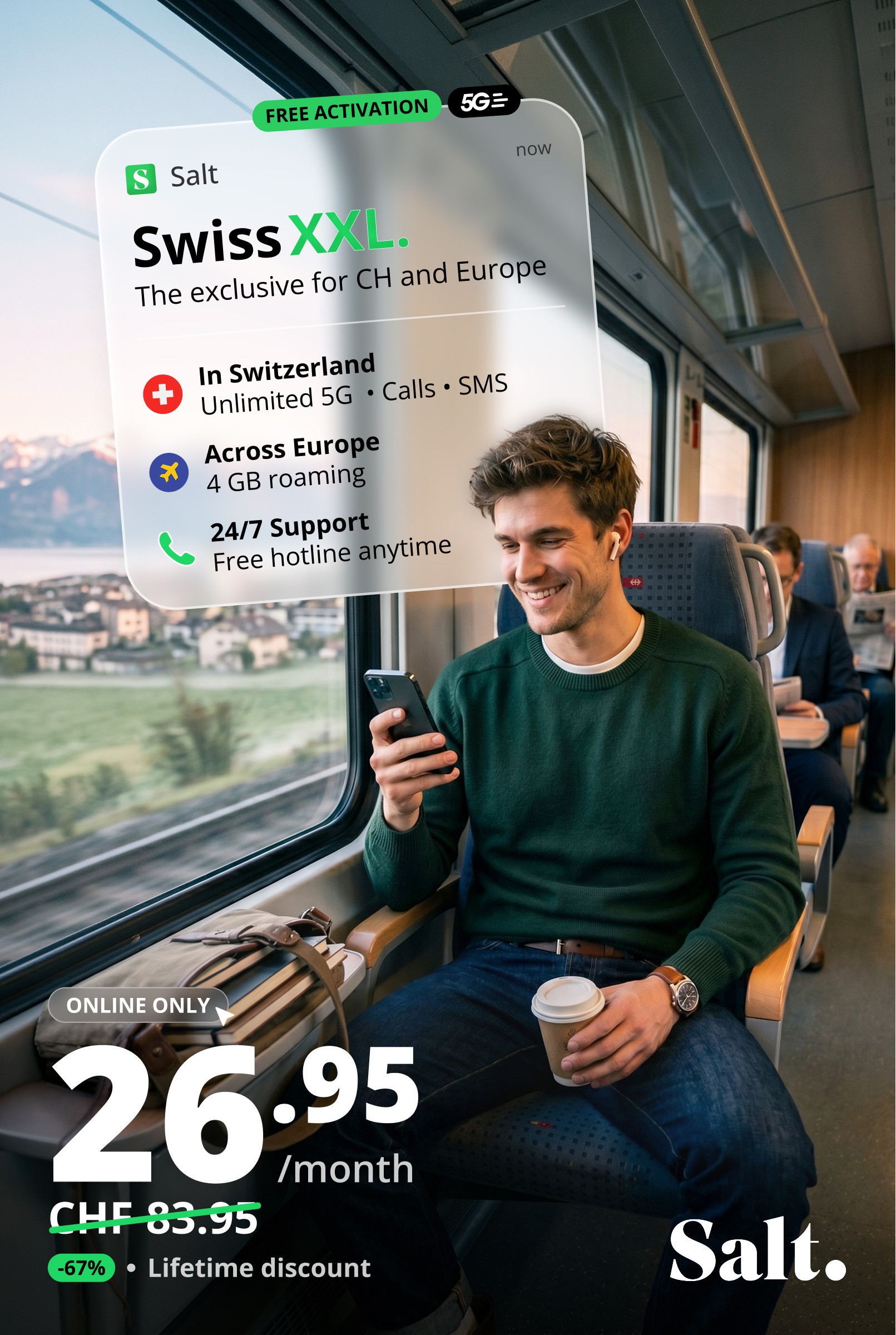 Bicentennial poster for Fiestas Patrias Peru displayed in Paris, combining custom typography and cultural symbols into a bold contemporary visual identity