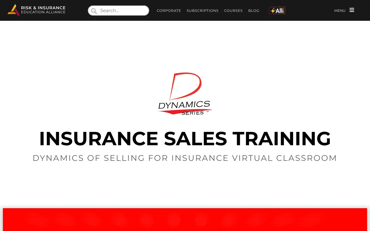 Risk and Insurance Education Alliance Dynamics of Selling insurance sales training page