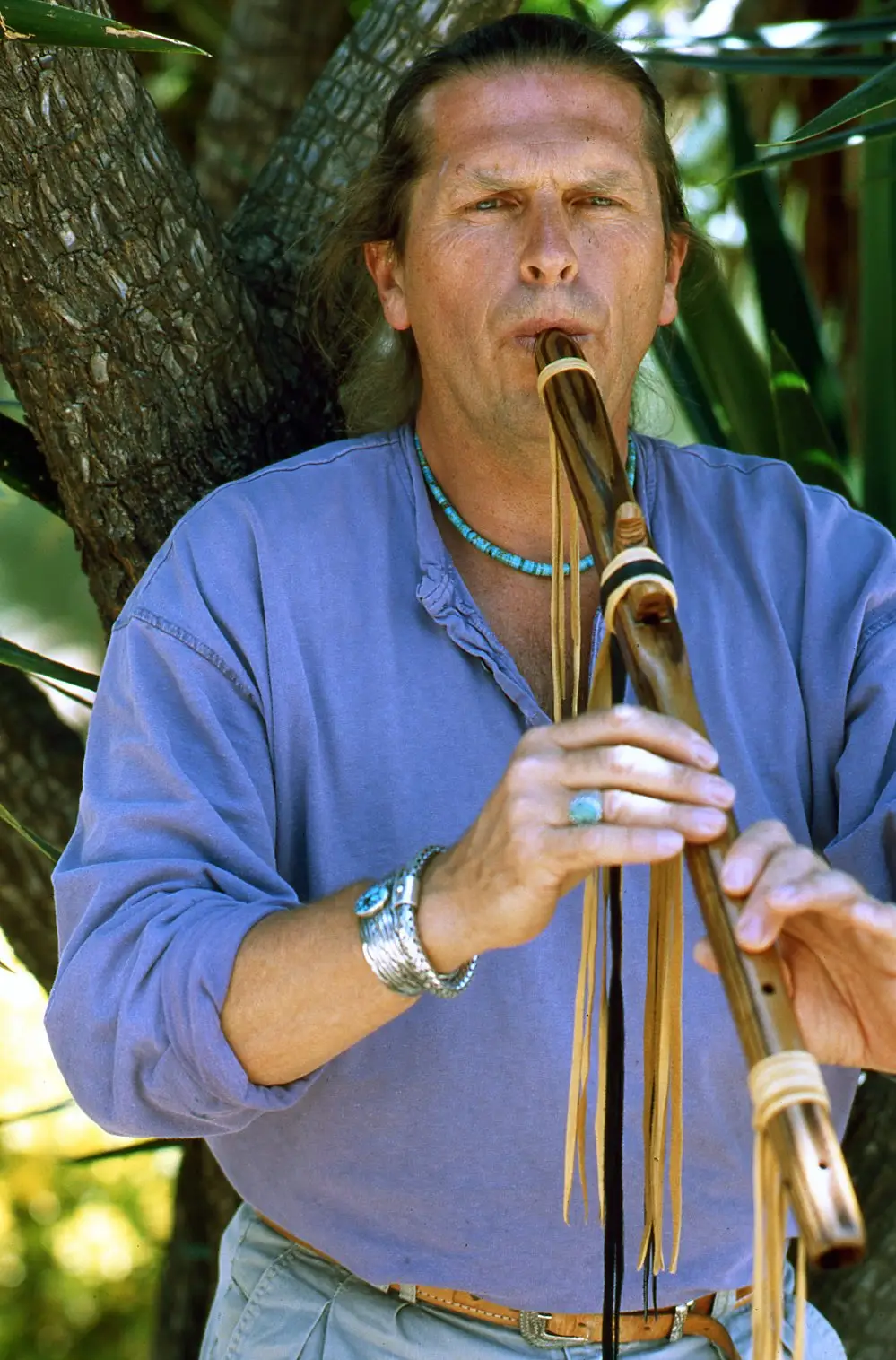 Odell Mulski-Borg playing the native american style flute