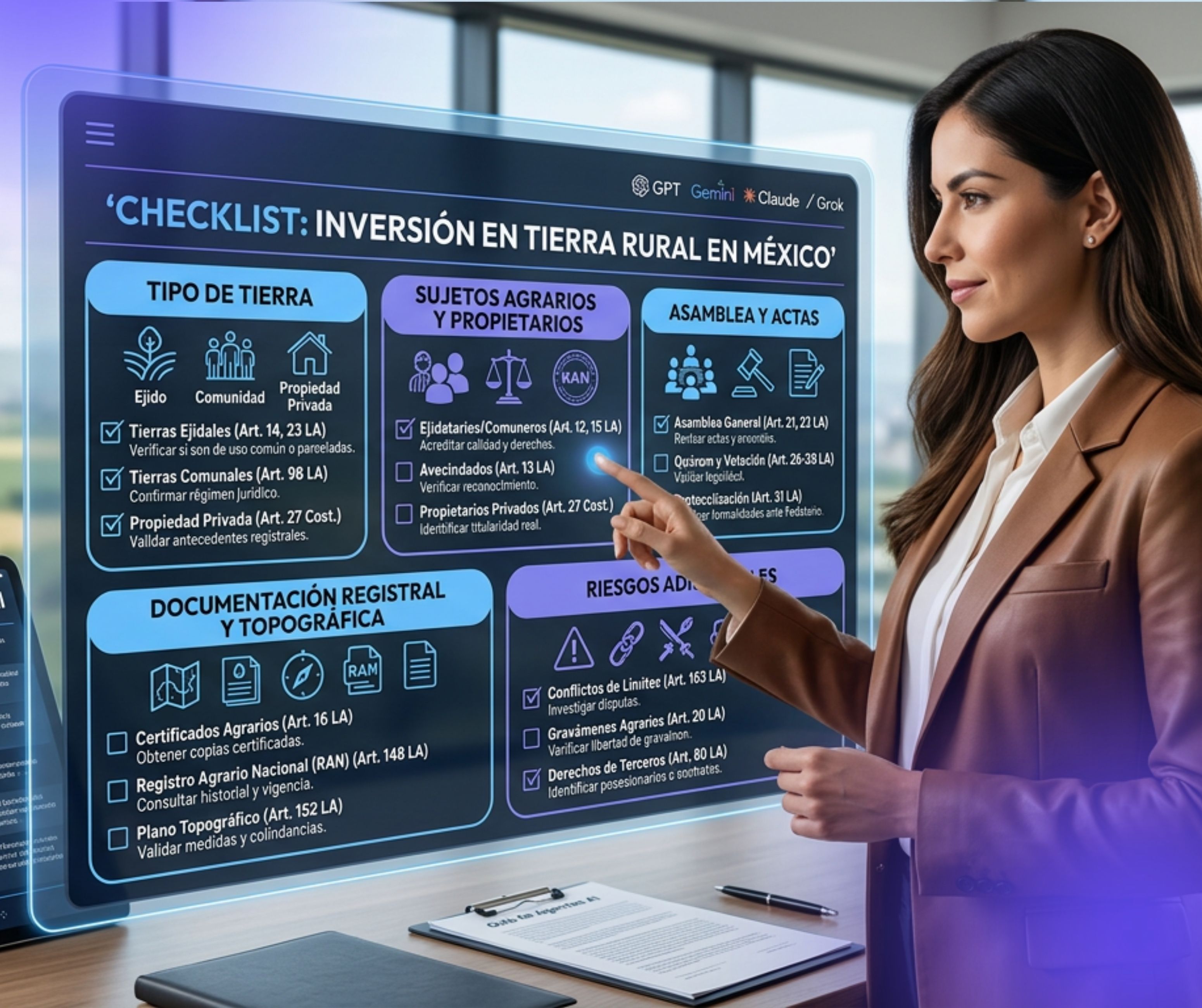 Identifica el tipo de tierra: ejidal, comunal o pequeña propiedad