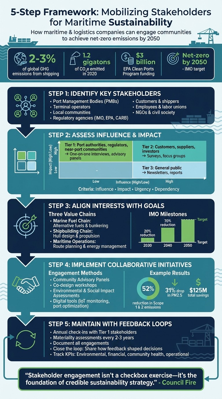 5-Step Framework for Maritime Stakeholder Engagement in Sustainability Initiatives